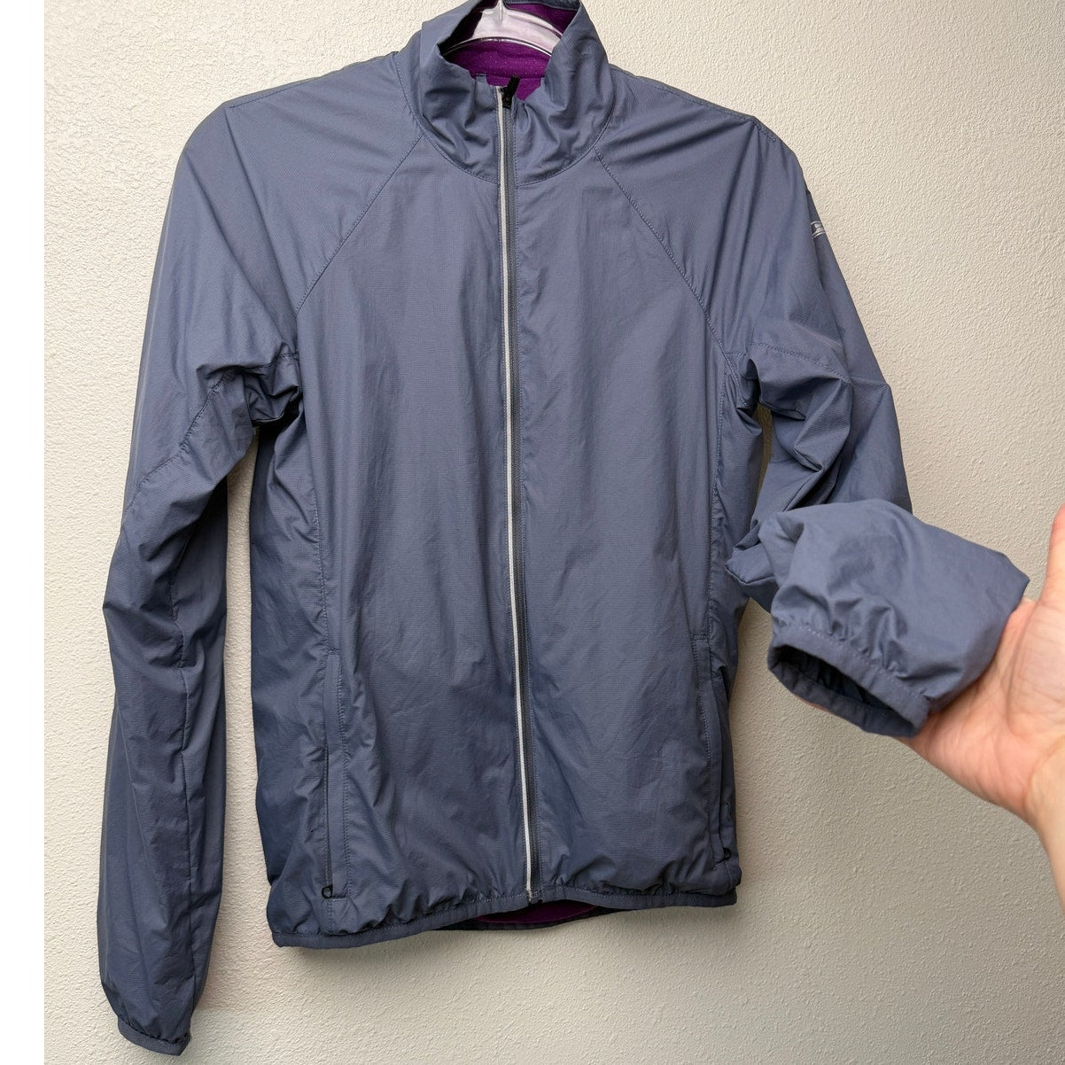 Icebreaker GT Cool-Lite Gray Merino Windbreaker Jacket Women XS