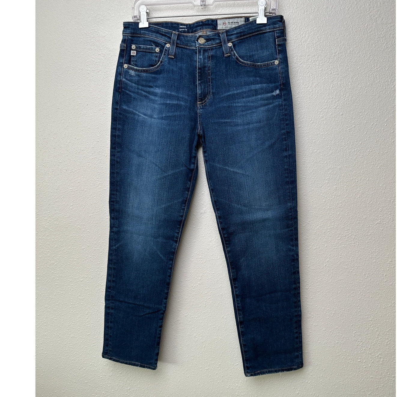 AG Adriano Goldschmied Prima Ankle Jeans Blue Cigarette Leg Sz 29