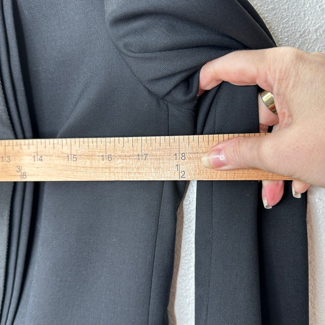 Stella McCartney Black Triple Pleat Satin Lapel Tuxedo Blazer 40 / 10