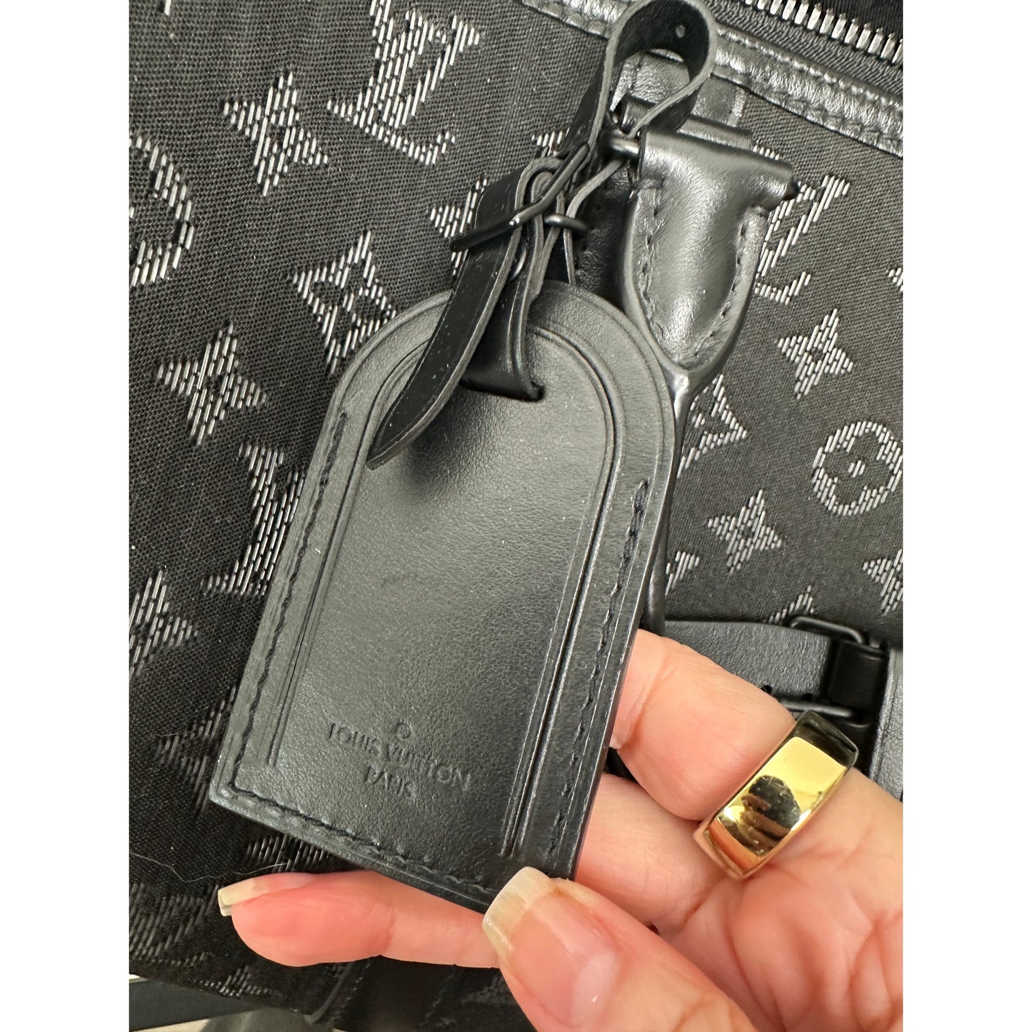 Louis Vuitton Keepall Light Up Bandoulière 50 Black Fiber Optic Monogram Duffle