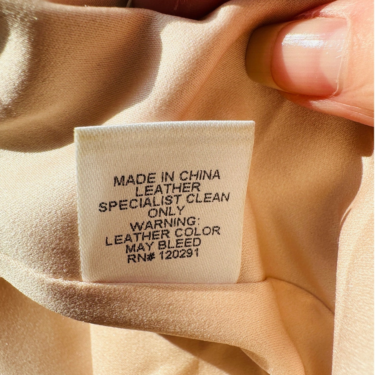 Michelle Mason Light Peach Blush Lambskin Leather Baseball Hem Mini Skirt 4