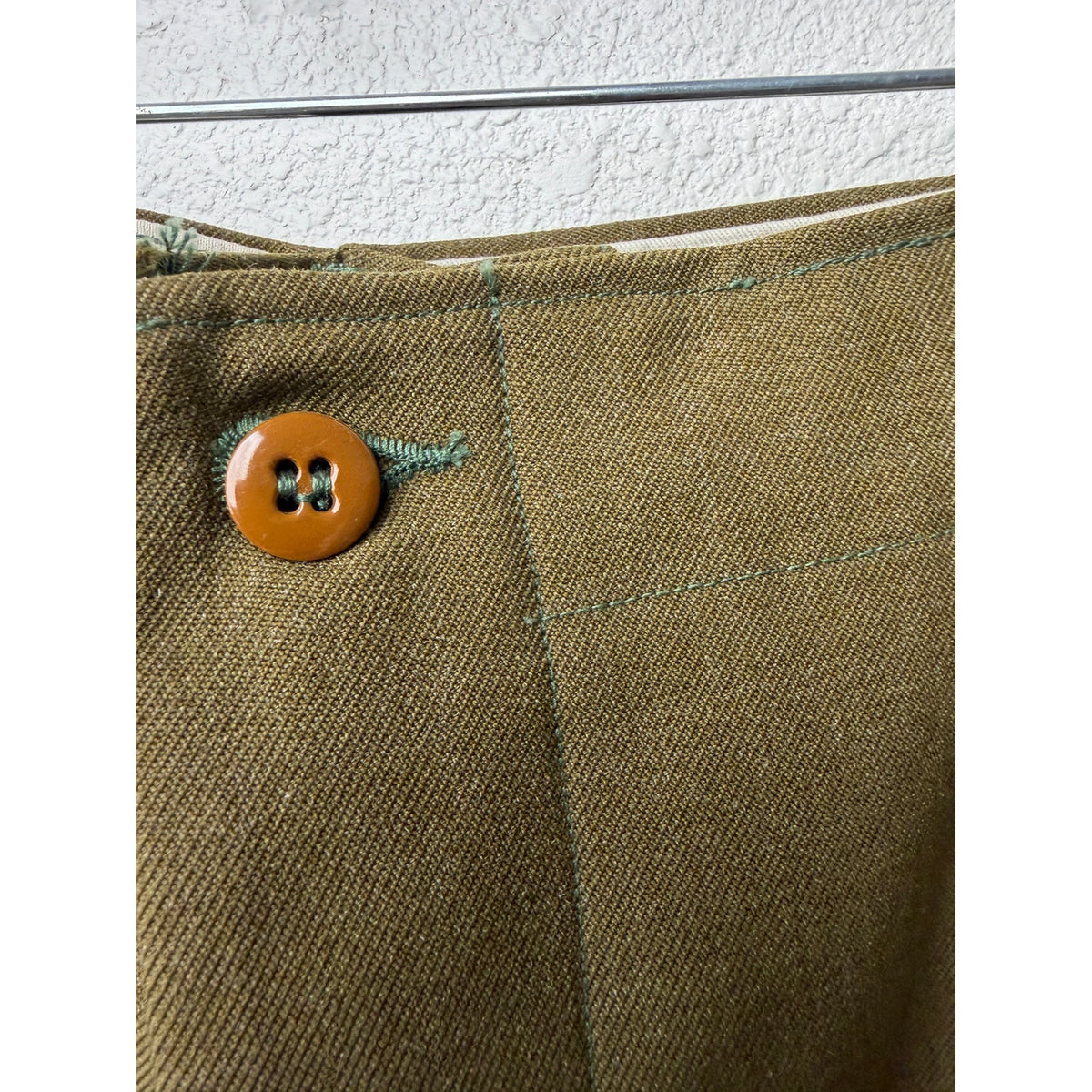 Vintage Olive Military Trousers Men's 38x34 Button Fly