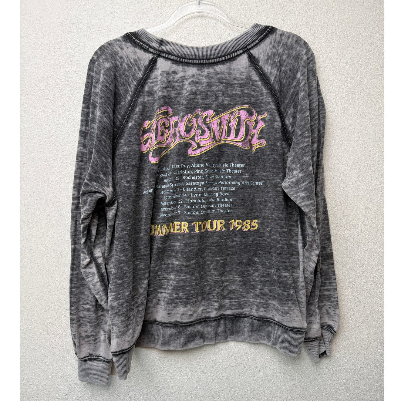Recycled Karma Aerosmith Tour 85 Oversized Long Sleeve Tee Women S