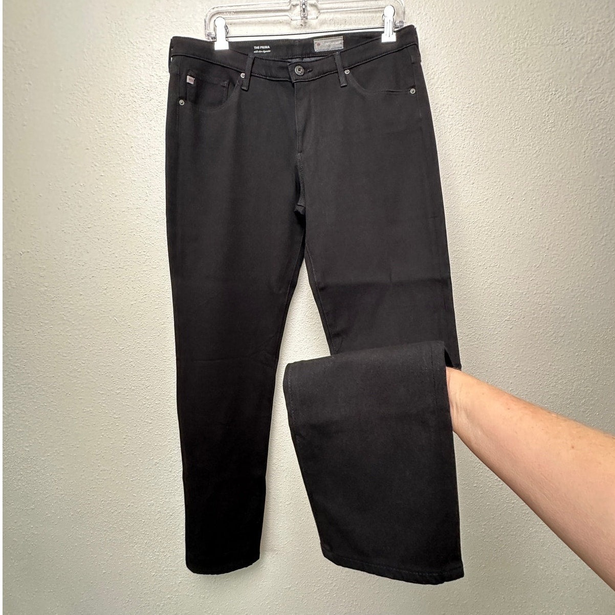 AG Adriano Goldschmied The Prima Crop Black Jeans Women’s 31 Cigarette