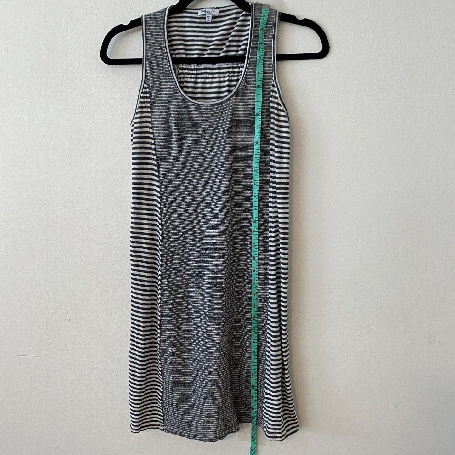 Splendid Black Gray & White Canal Stripe Colorblock Tank Dress Cover-up XS