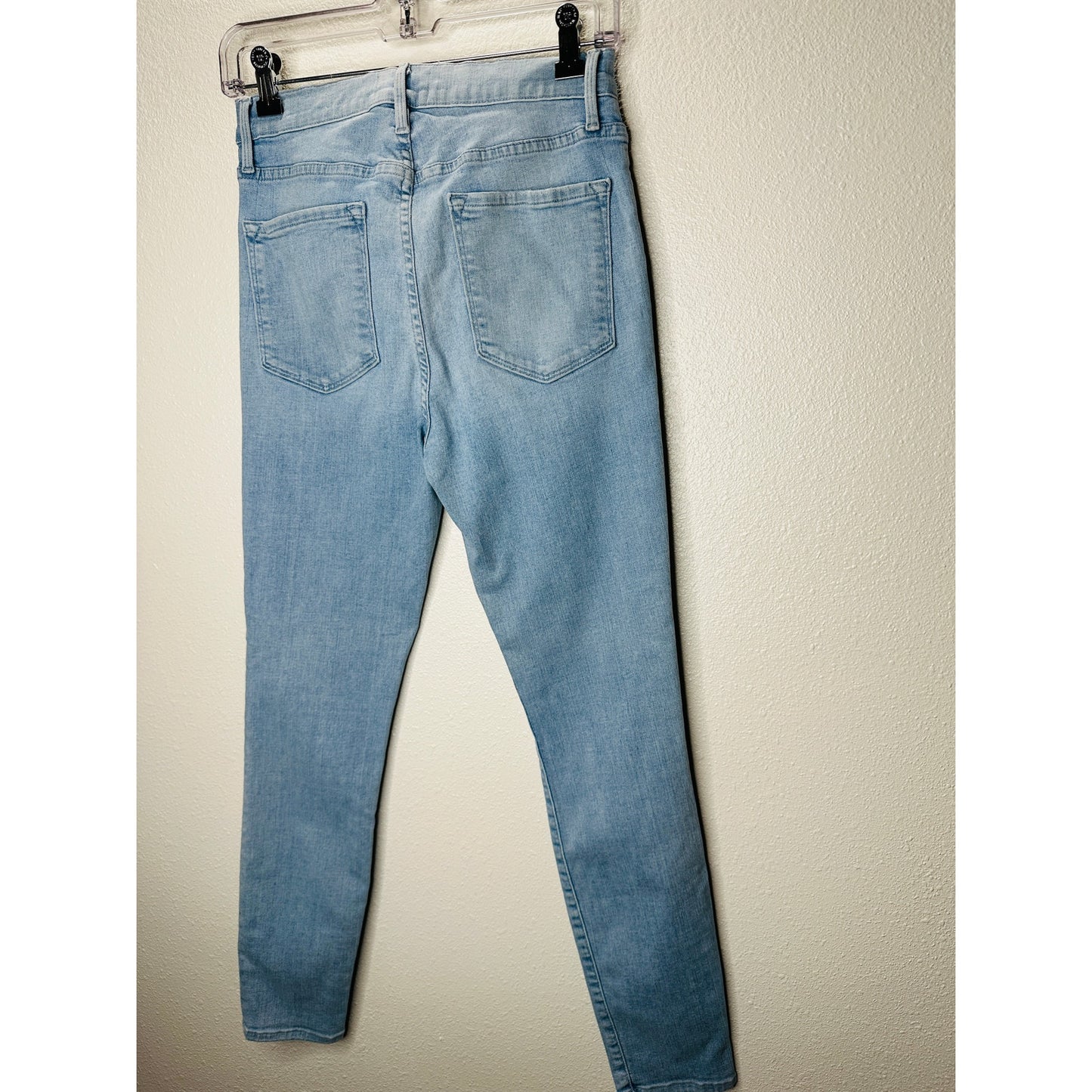 Frame Light Wash Ali High-Rise Cigarette Denim Jeans 28