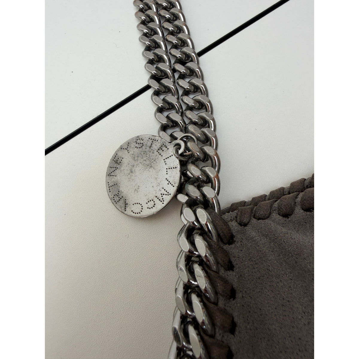 Stella McCartney Gray Chain Tote Bag Women's Large