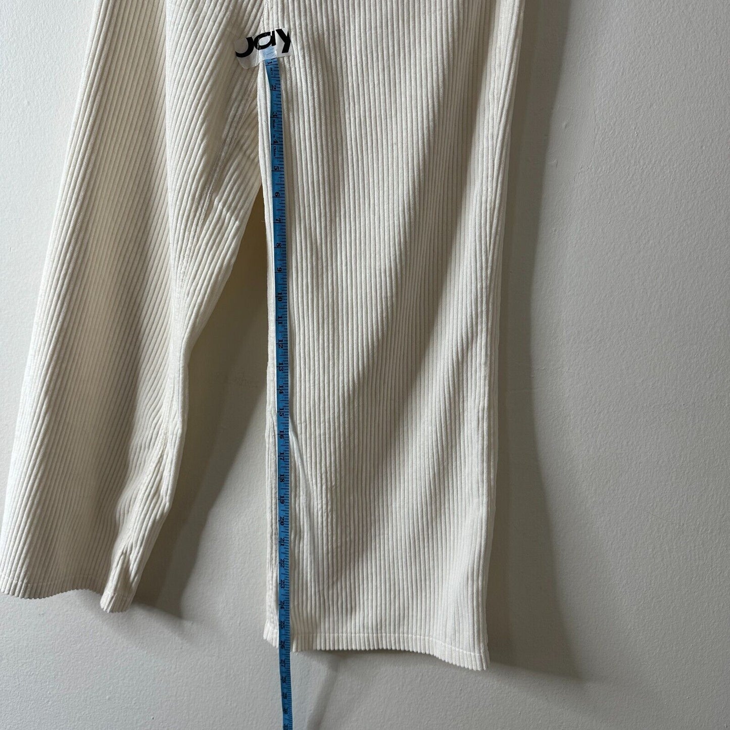 Amuse Society Winter White Wide Corduroy Back Pocket Ankle Flare Pants 27