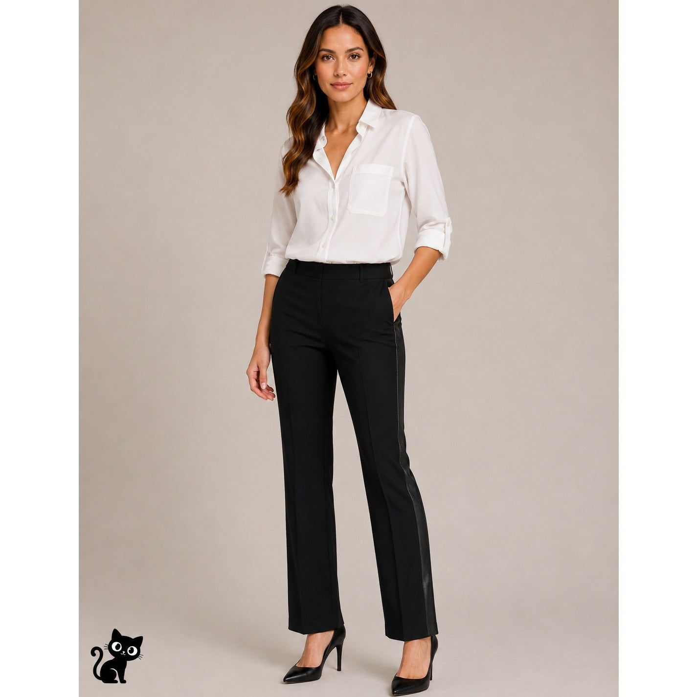 Rag & Bone Black Lamb Leather Side Stripe Back Zip Stretch Pants 8