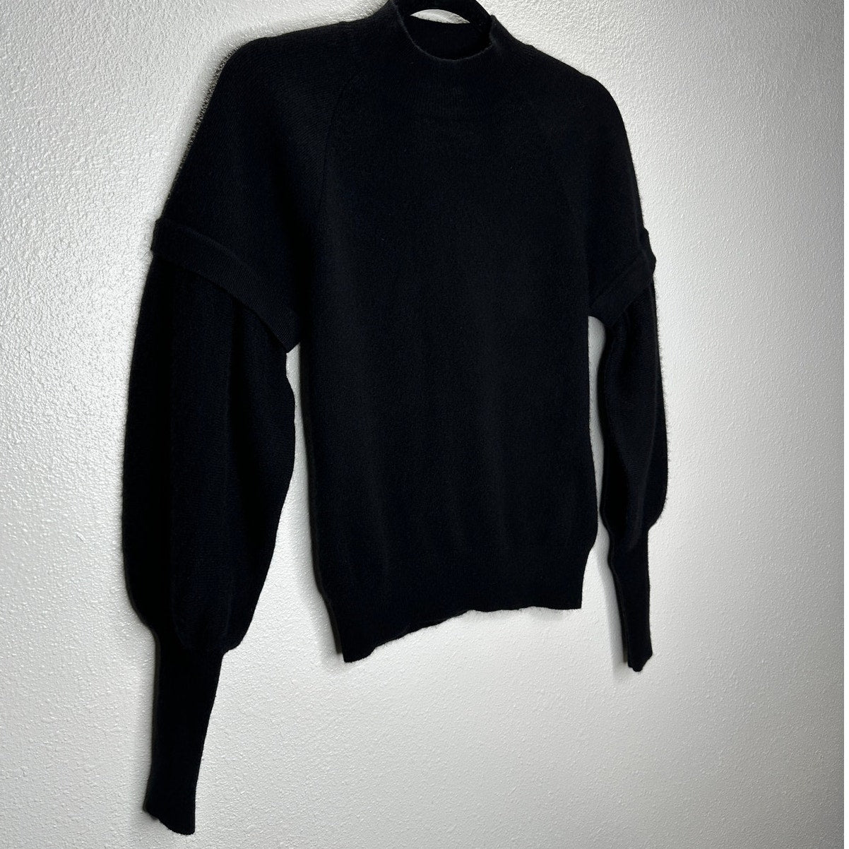 Jonathan Simkhai Black Mackenzie Mock Neck Cashmere Sweater