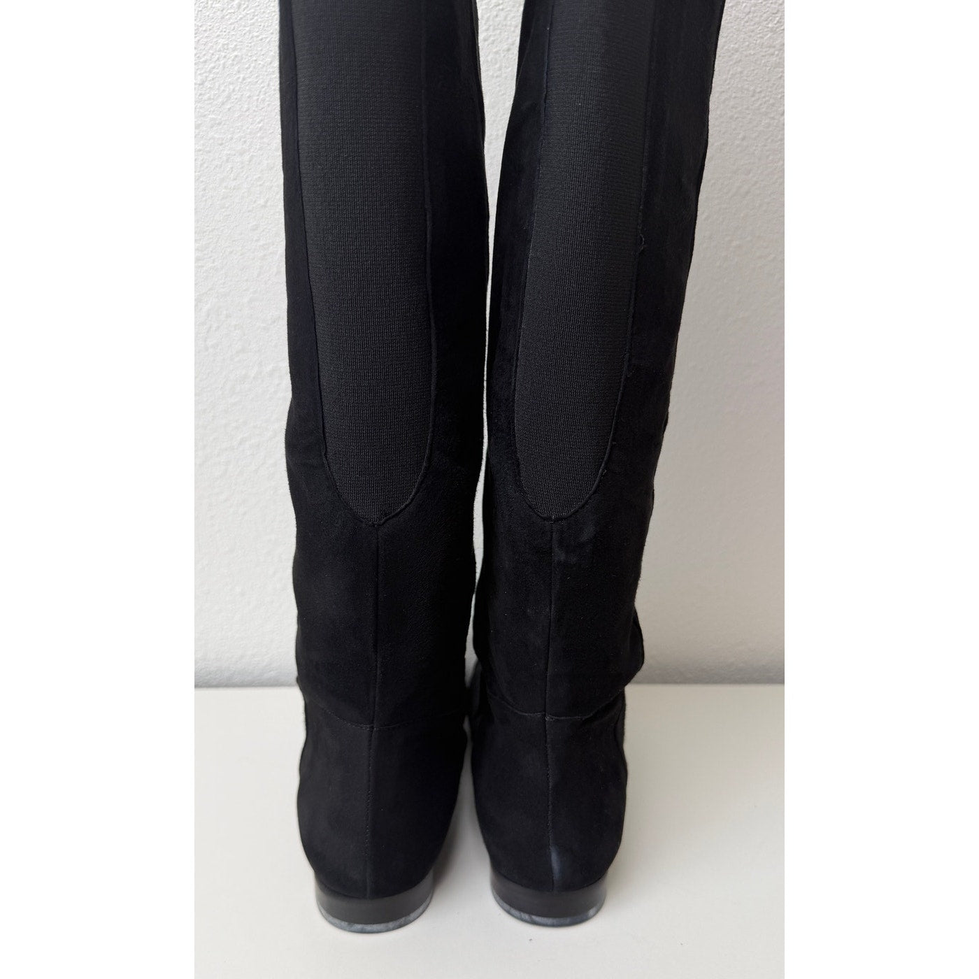 French Sole Pandora Black Suede Knee Boots Womens 8.5