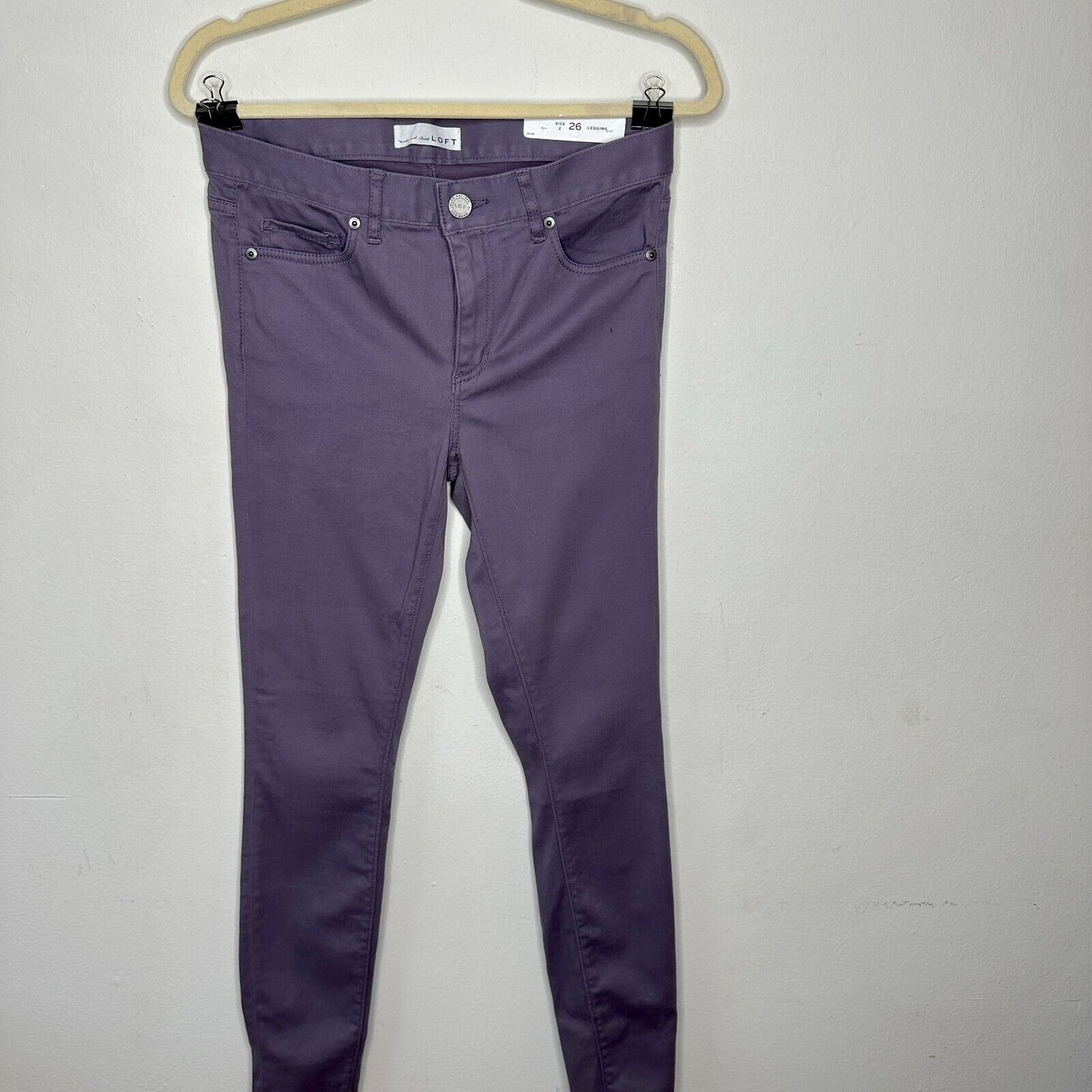 NWT Loft Lilac Legging Jeggings Mid-Rise Stretch Skinny Jeans 2 / 26