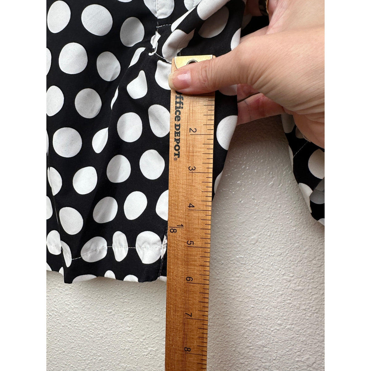 Argyle Grant Polka Dot Swim Shorts Black White Men US 34