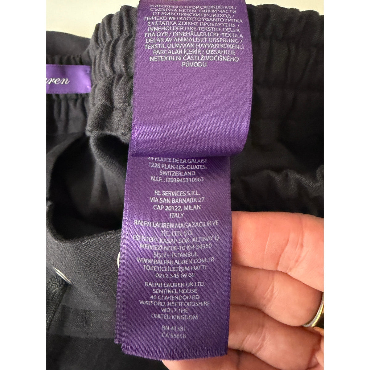 Ralph Lauren Purple Label Black Linen Pleated Drawstring Shorts Men's US M