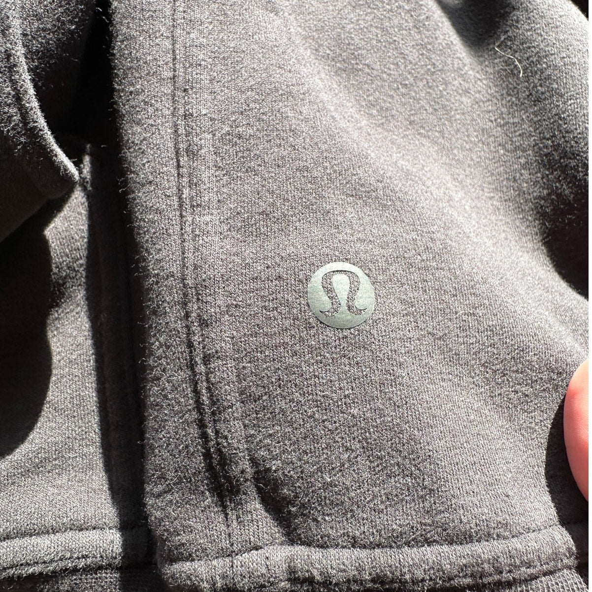 Lululemon Gray Black Long Sleeve Front Zip Pocketed Hoodie 6