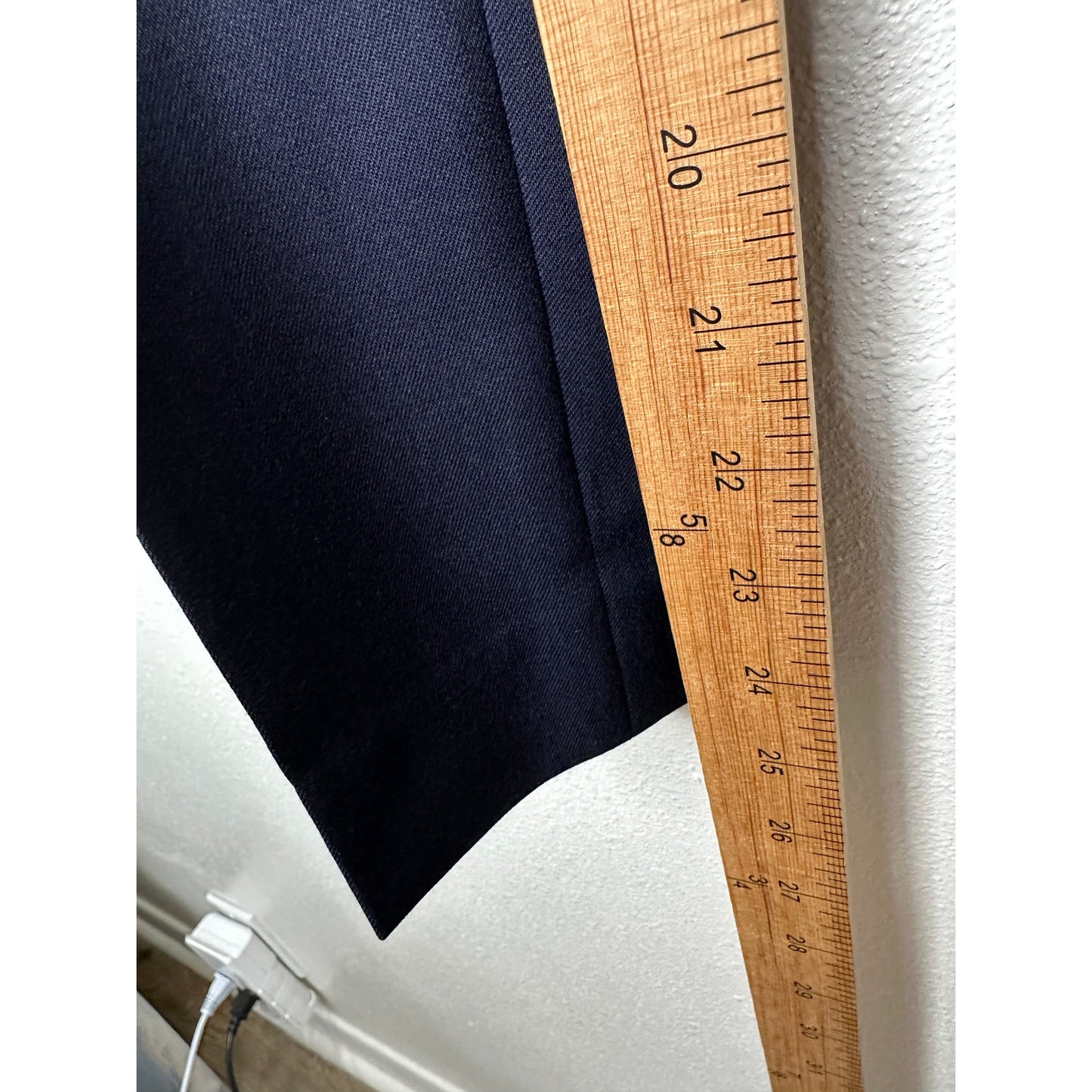 Stella McCartney Navy Vivian Wool Tapered Leg Zip Ankle Trouser Pant 40 / M