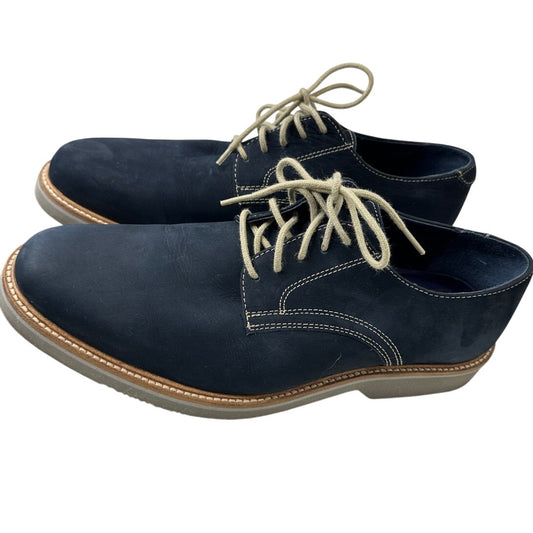 14th & Union Marine Blue Nubuck & Gray Tie Oxford Shoes 9.5