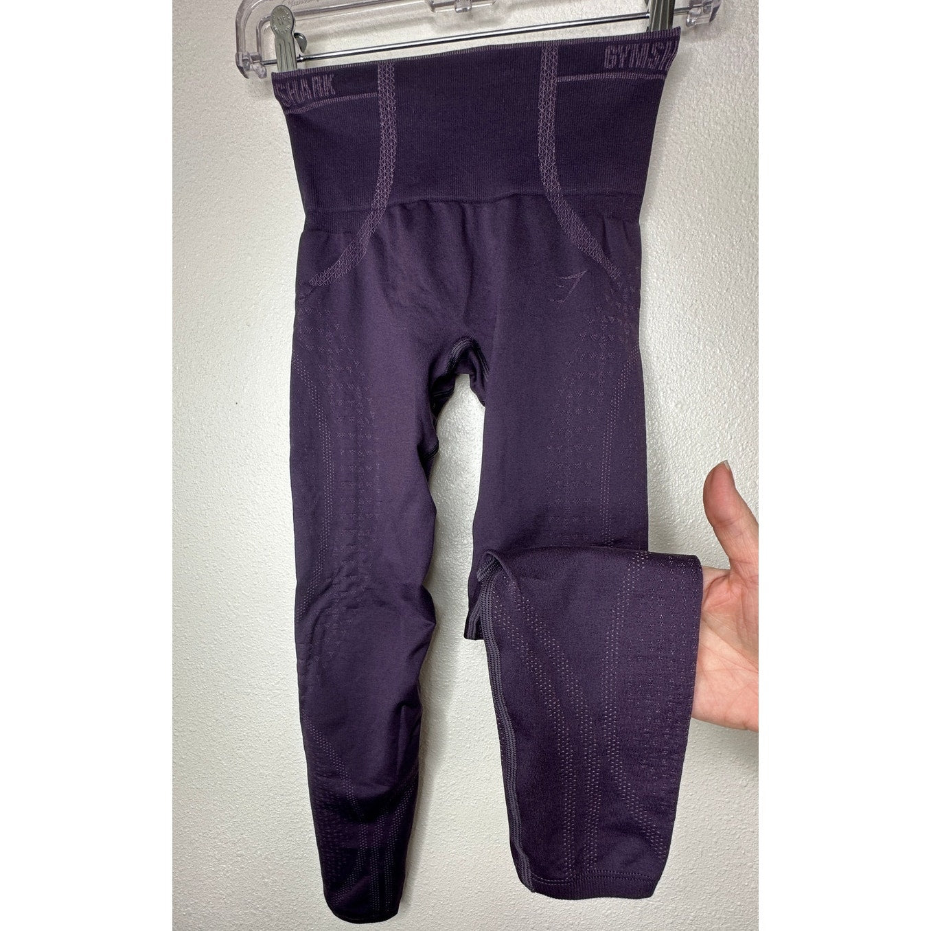 Gym Shark Purple Lilac Triangle Laser Cut Yoga Pants XS