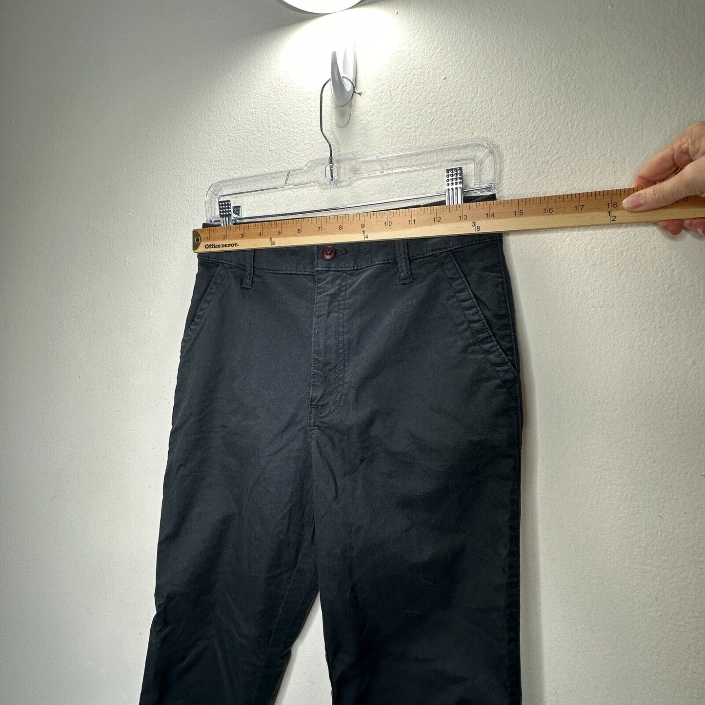 NWT Abercrombie & Fitch Black Denim Straight Leg Khaki Pants 27 / 4