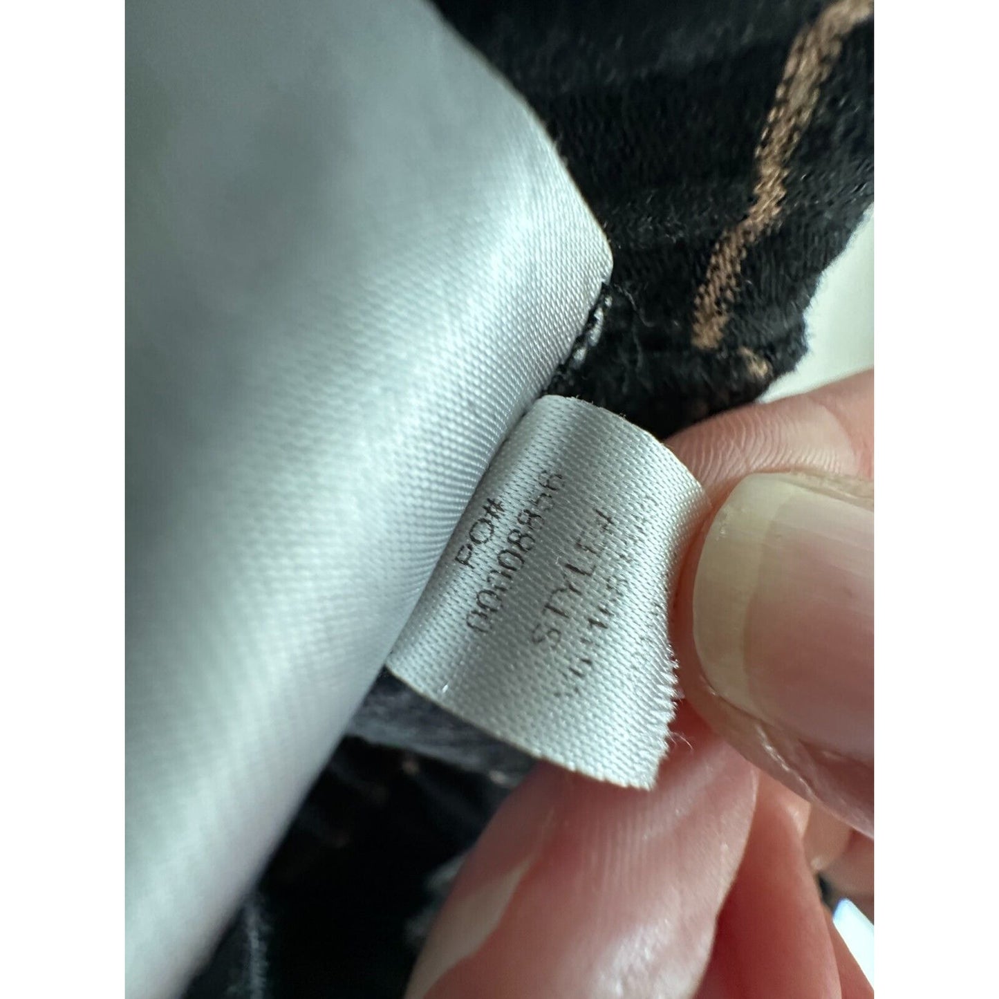 Vince Casual Black With Tan Stripe Ribbed Knit Turtleneck Long Sleeve Sweater XS