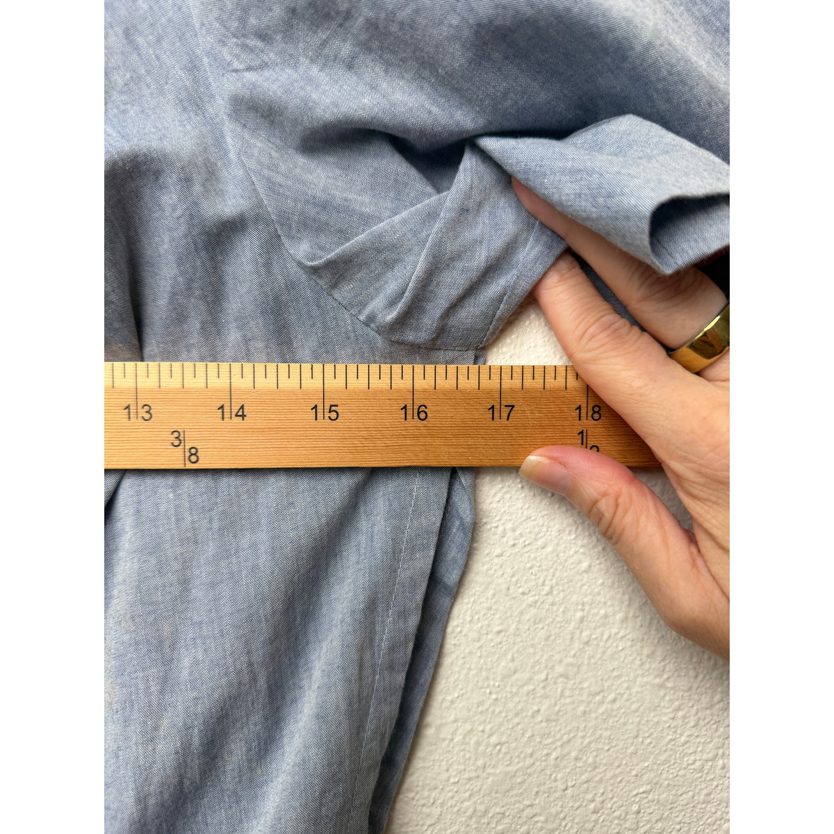 3.1 Phillip Lim Blue Chambray Ruffle Dress Women US 4