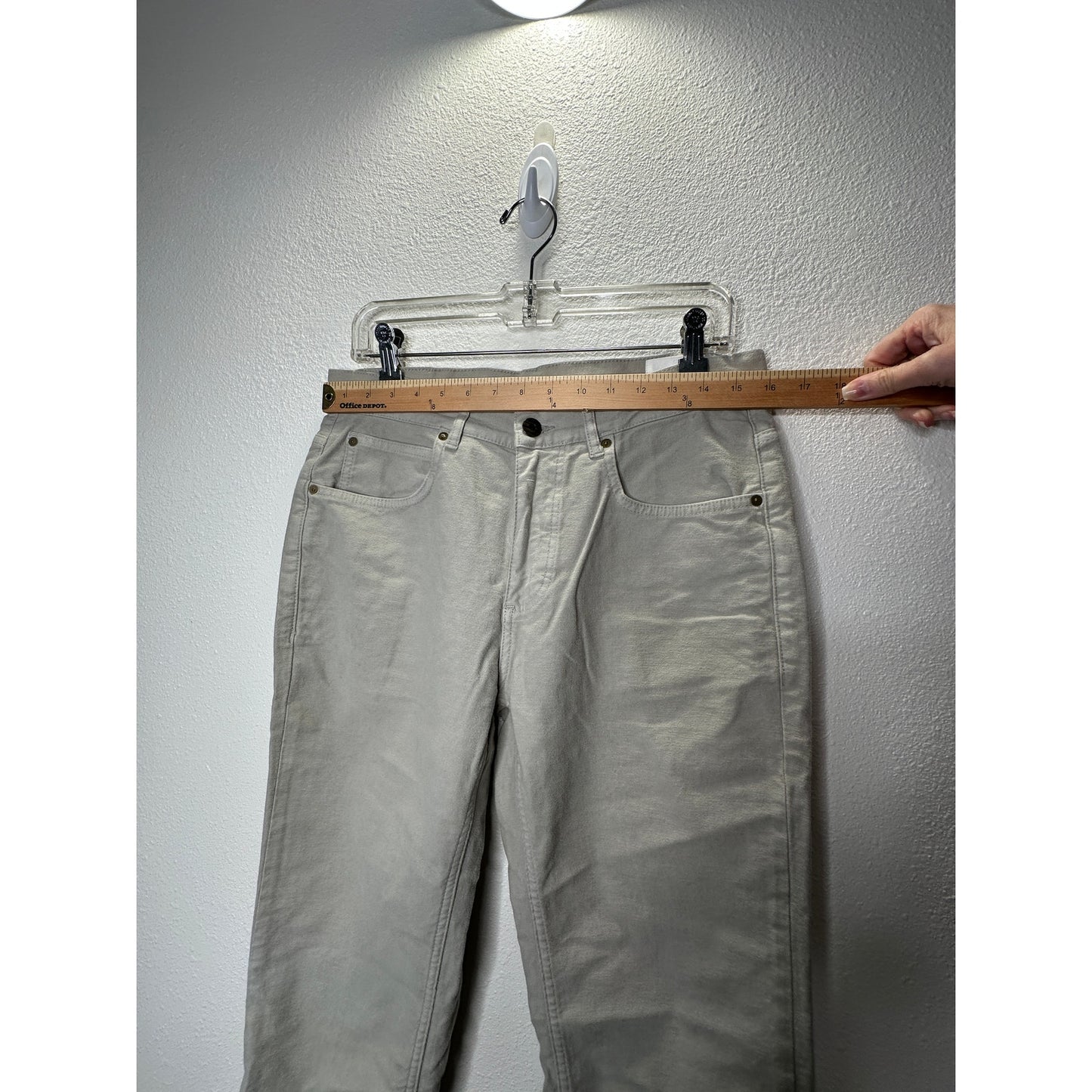 Billie Reid Taupe Slim Cut 5-Pocket Casual Jeans 32