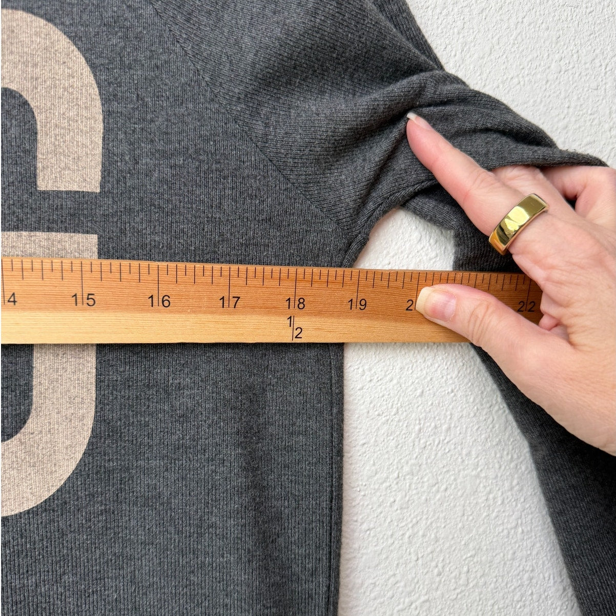 Anine Bing sweater gray graphic logo women US S crewneck