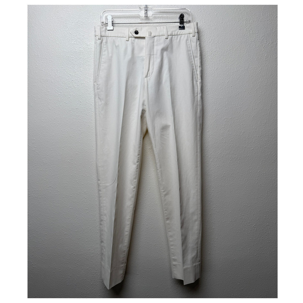Loro Piana Carlo Stretch Cotton Trousers Light Cream Stone Men's US 30