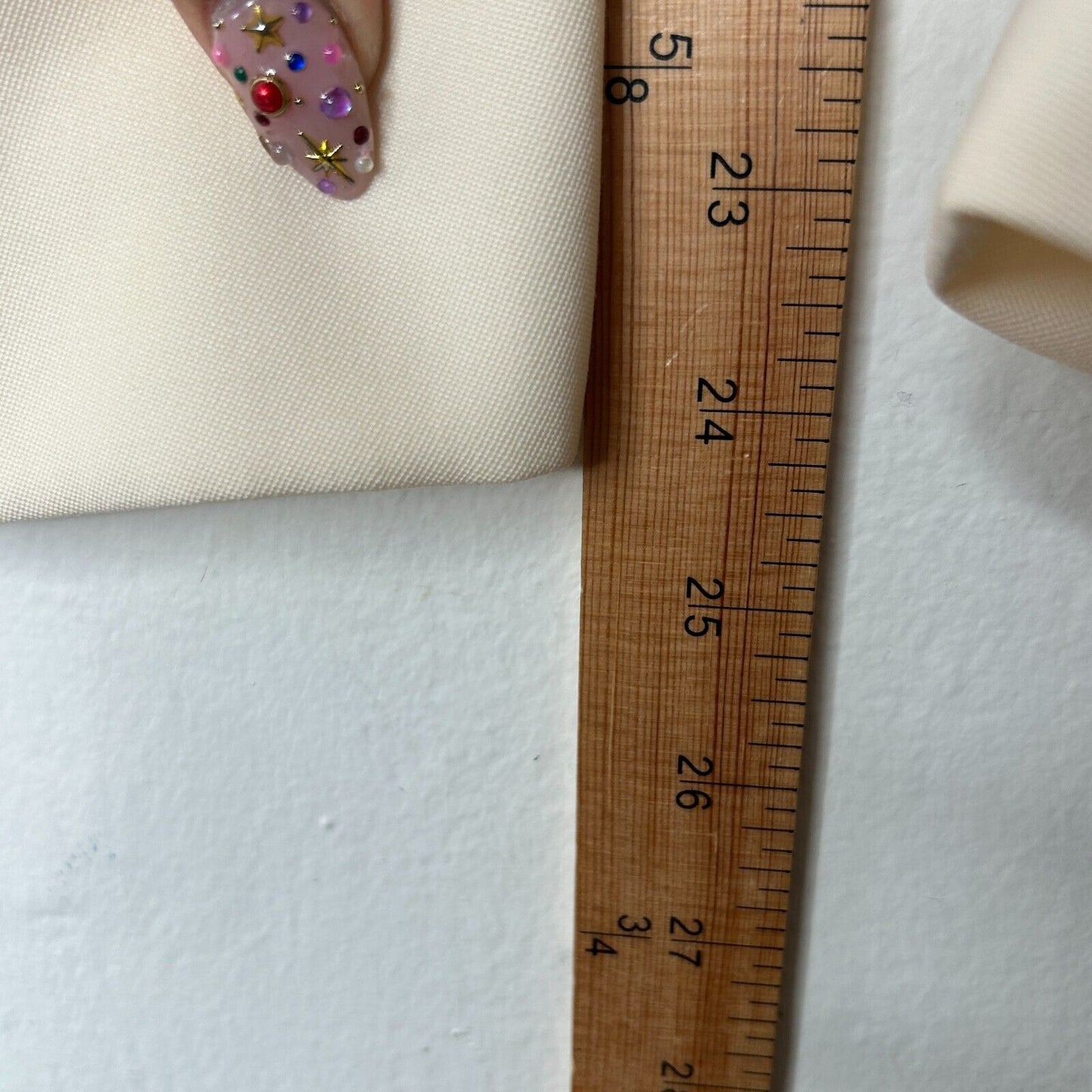 Stella McCartney Cream with White Lapel 1-Button Breast Pocket Blazer 42 / 12