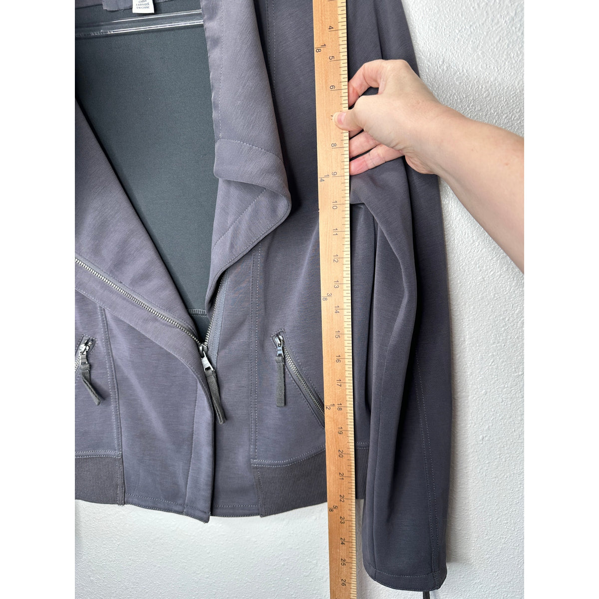 Marrakech Utility Moto Jacket Gunmetal Gray Ultra Soft Stretch Zip XS