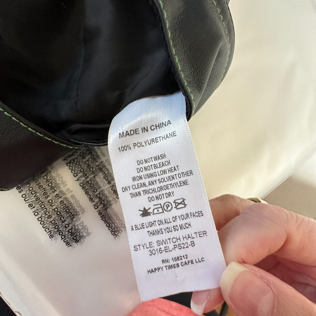 NWOT Eckhaus Latta Black Switch Halterneck Zip Top Tonal Stitch Scoop Neck Med