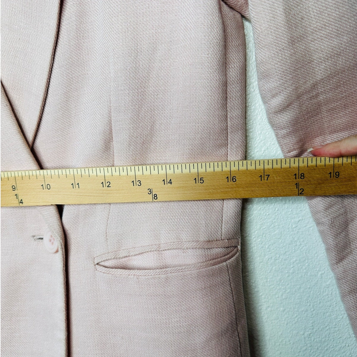 Rebecca Minkoff Pink Linen Blend Blazer Jacket Size 0 Double Button Chic