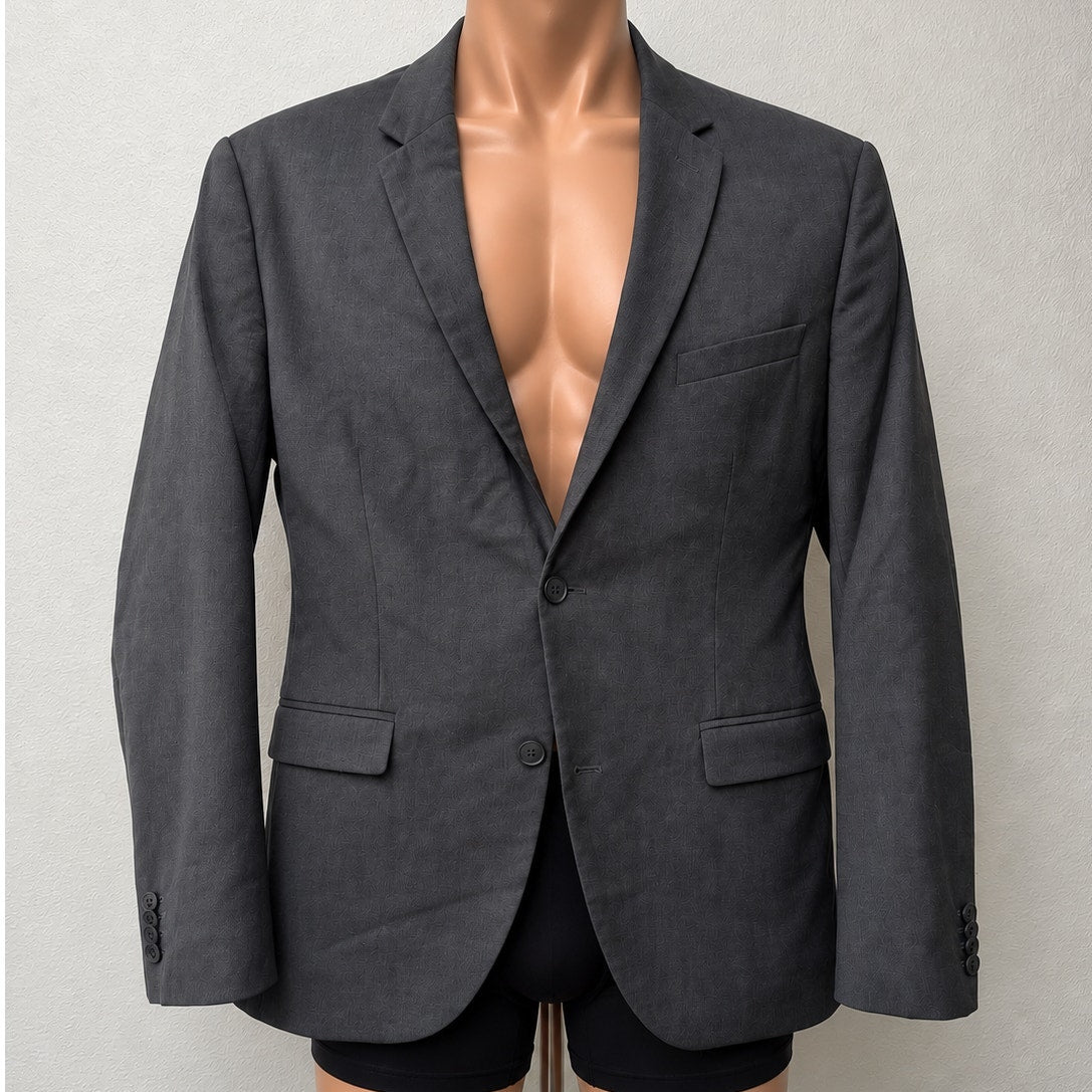 H&M Slim Fit Charcoal Gray Two Button Blazer Suit Jacket Men's US 40R