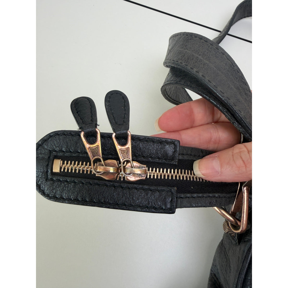 Balenciaga Black Studded Motorcycle Satchel Women's