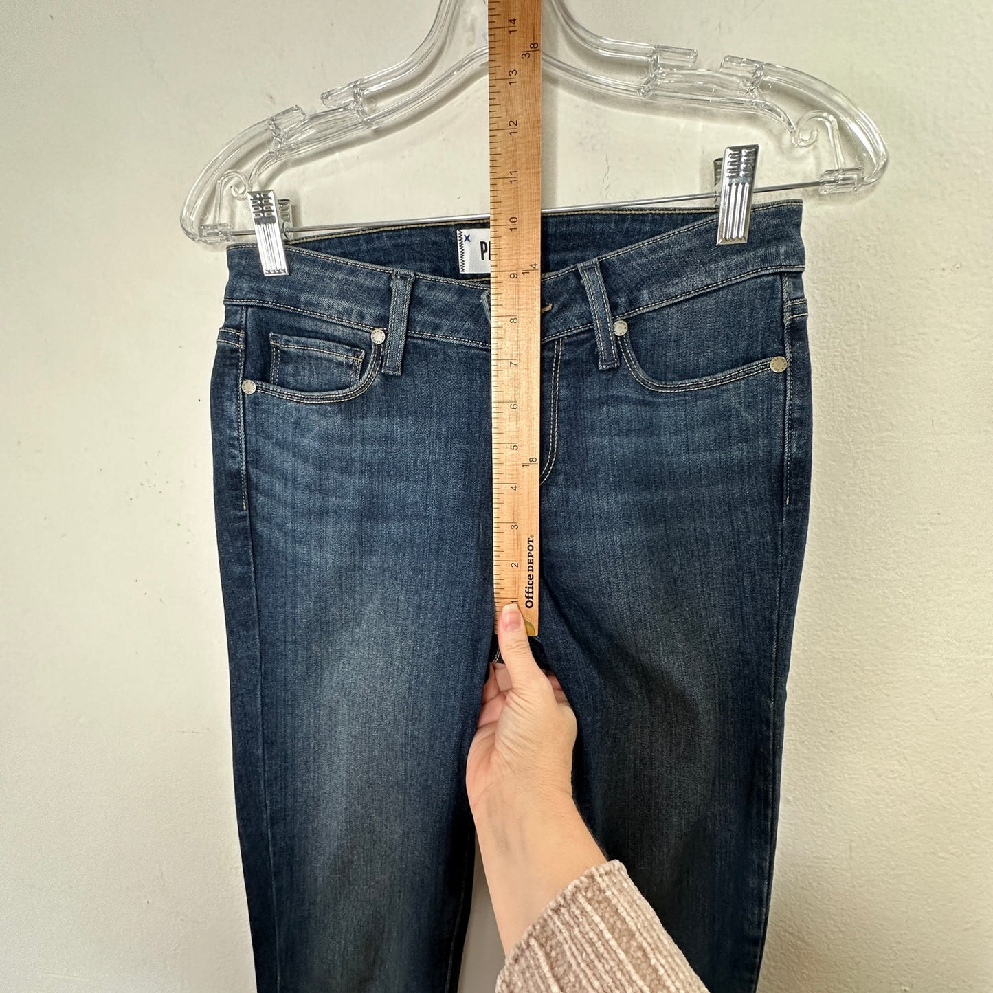 Paige Dark Wash Verdugo Ankle Nottingham Skinny Jean  26