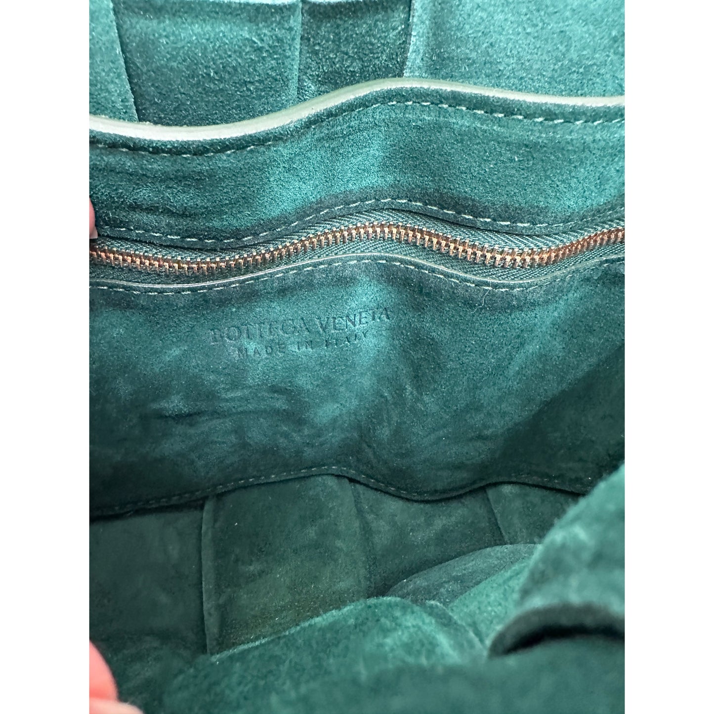 Bottega Veneta Padded Chain Cassette Bag – Green with Gold-Tone Chain