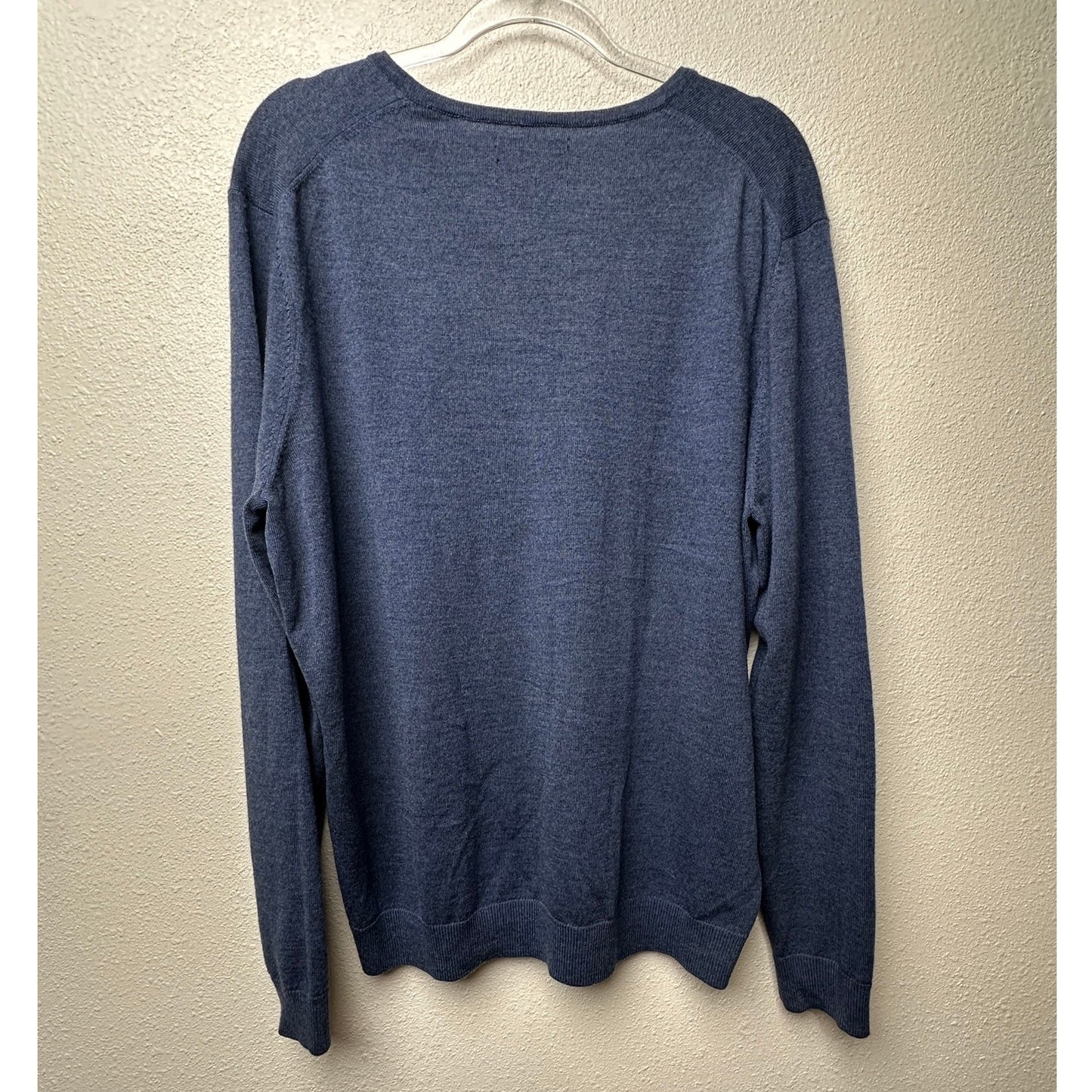 Nordstrom Merino Wool Blue V-Neck Sweater Men’s XL