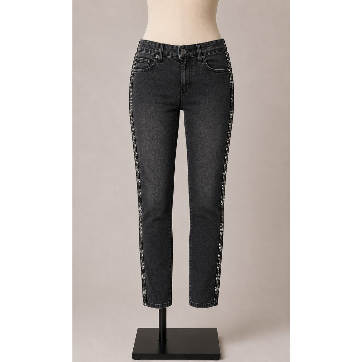 NWOT Armani Exchange J69 Super Skinny Lift Up Mid-Rise Dark Gray Jeans 27