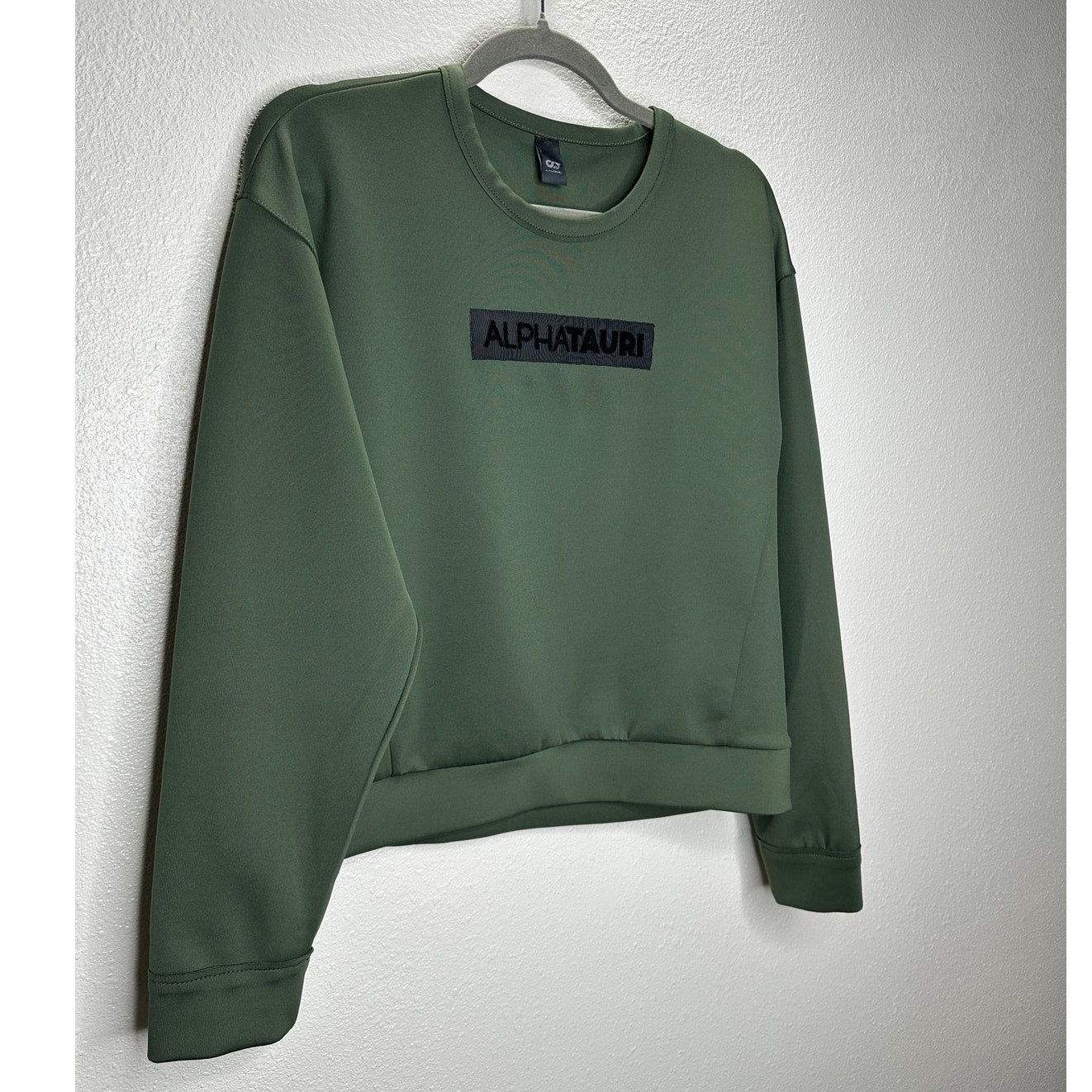 Alphatauri Olive Green Round Neck Long Sleeve Sweatshirt S