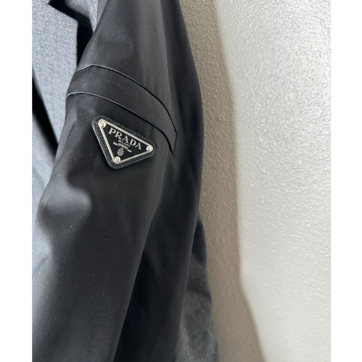 Prada Single Breasted Wool ReNylon Jacket Elasticized Cuff Retail $4700 42 / XL