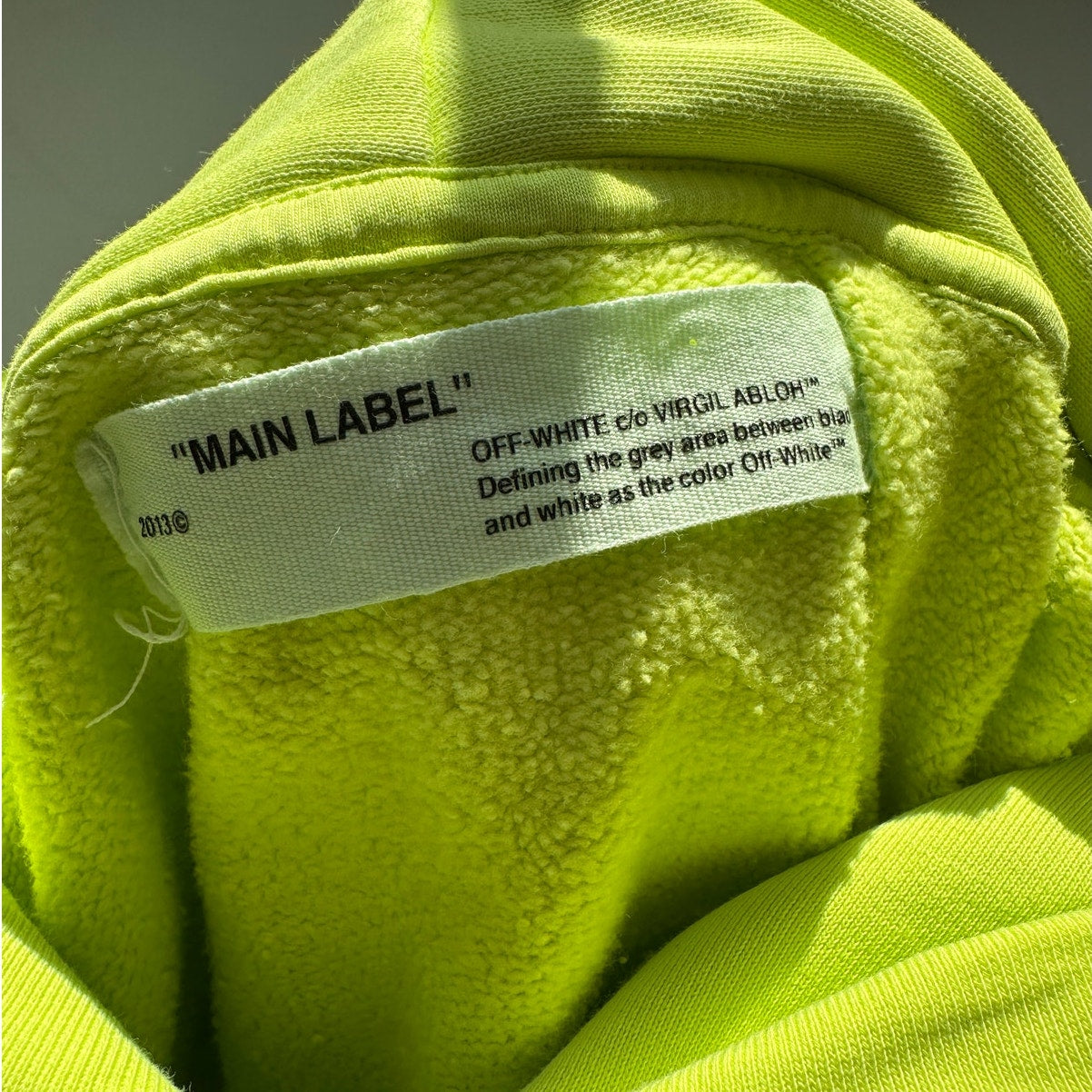 Off-White Contracting Graphic Print Hoodie Lime/Yellow Unisex S