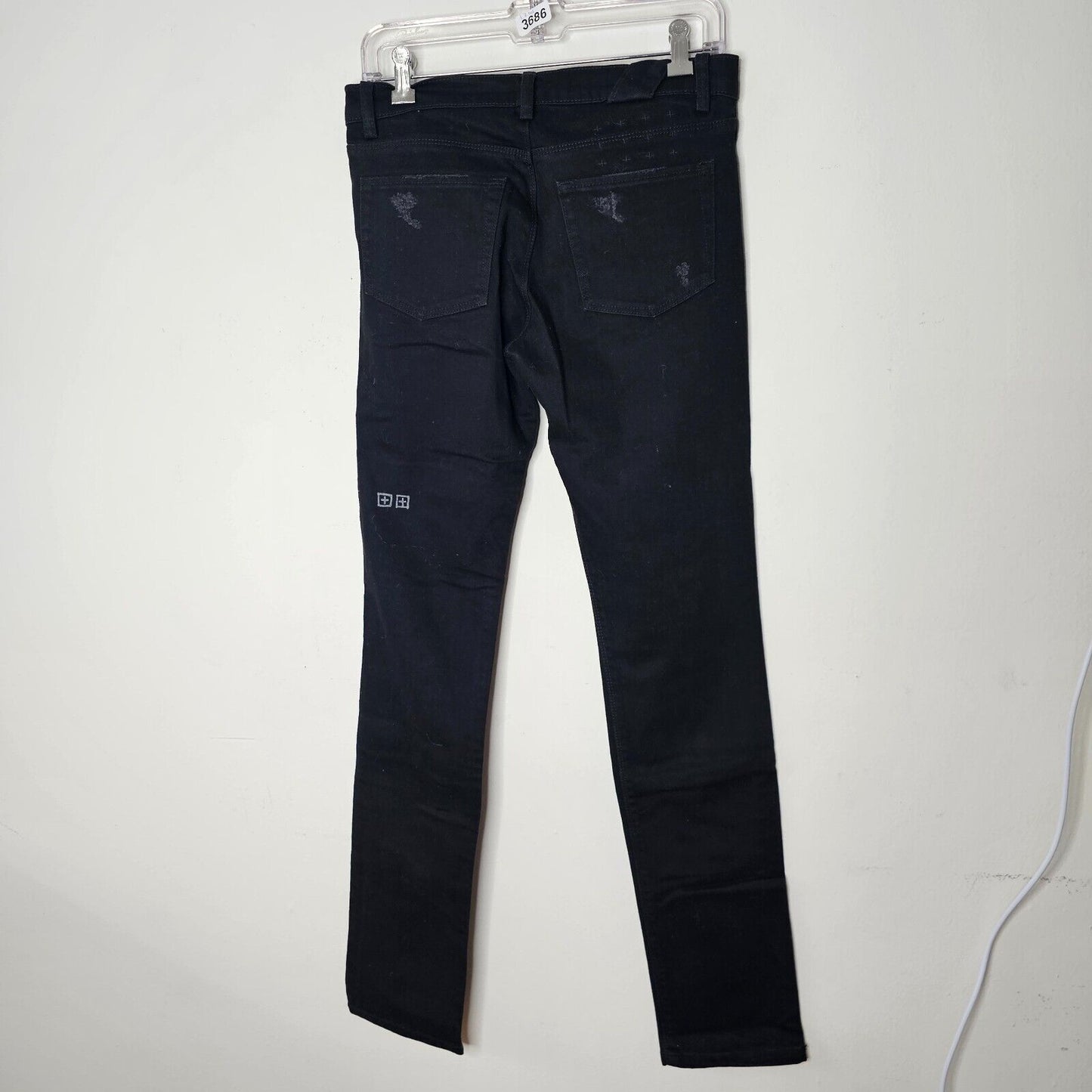 Ksubi Black Chitch Boneyard denim jean Distressed Slim Fit Stitch Design 29