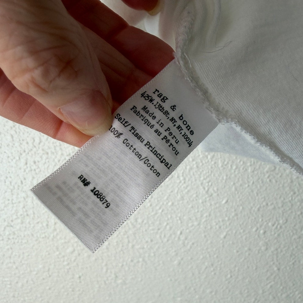 Rag & Bone White Cotton T-shirt