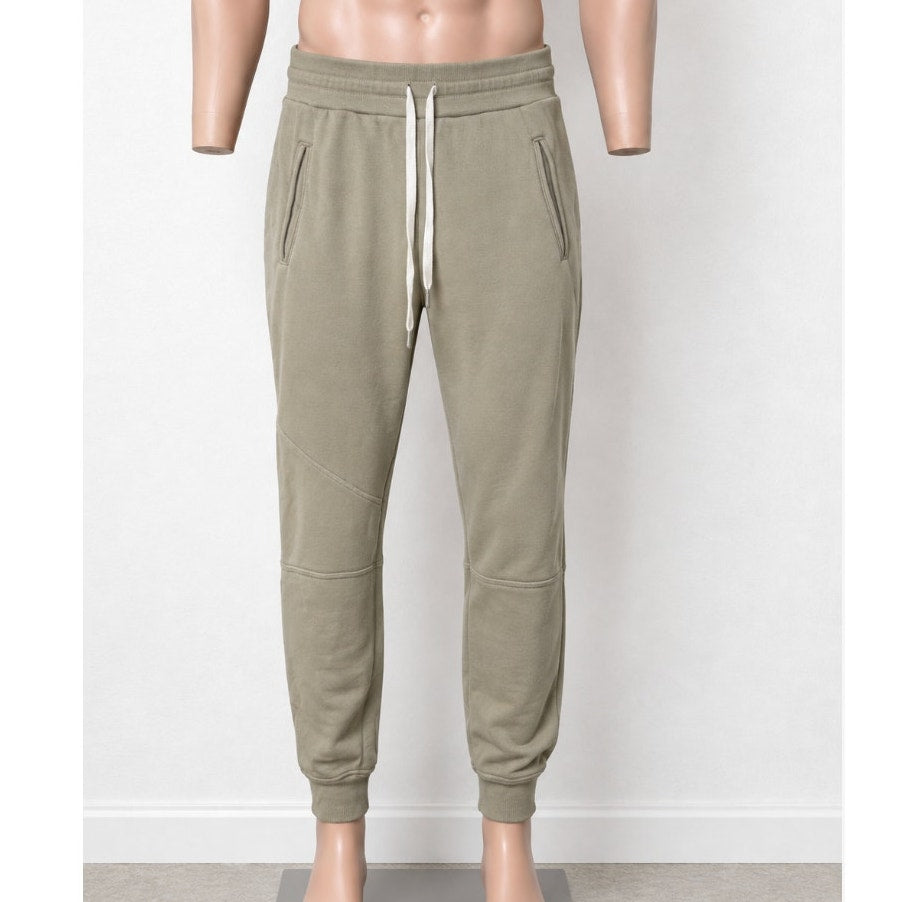 John Elliott Lieutenant Khaki Escobar Drawstring Banded Jogger Zip Pockets 2