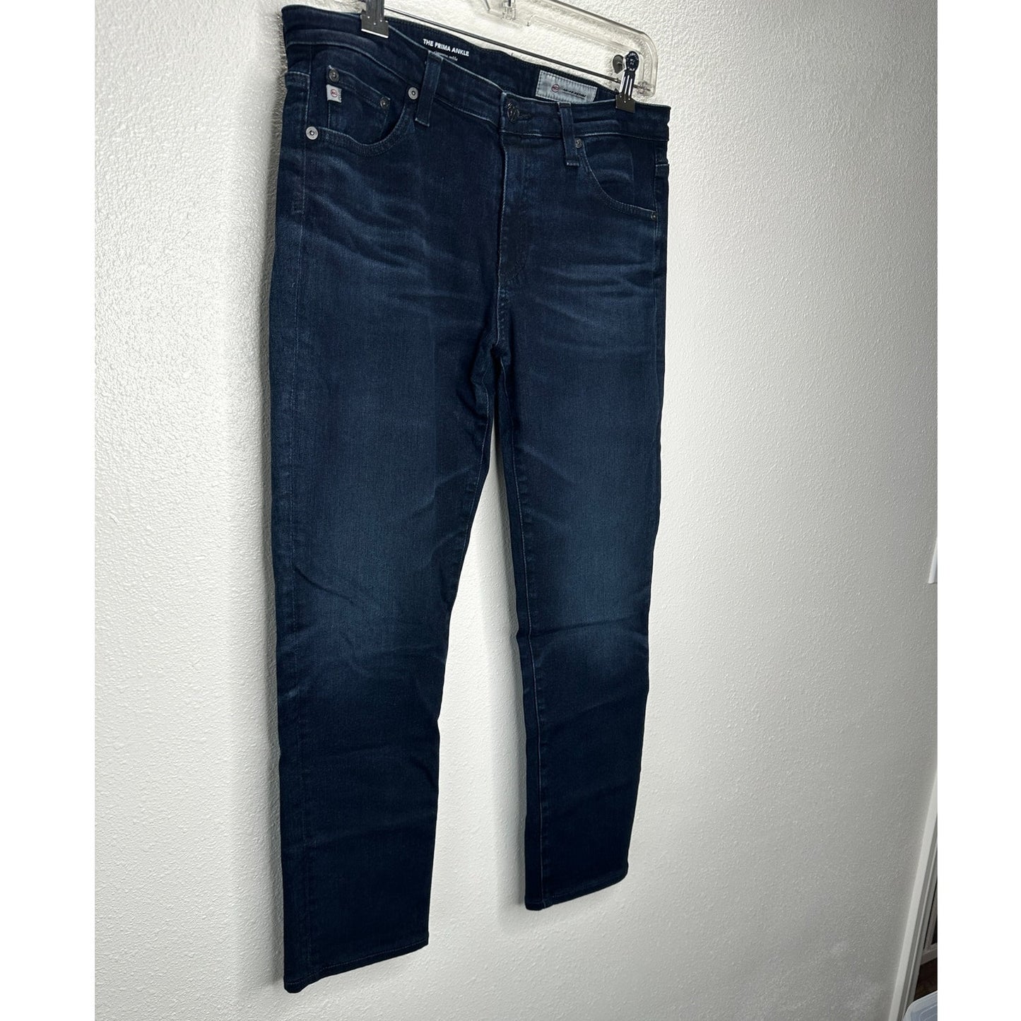 AG Adriano Dark Wash Whiskered The Prima Ankle Cigarette Ankle Jean 30R