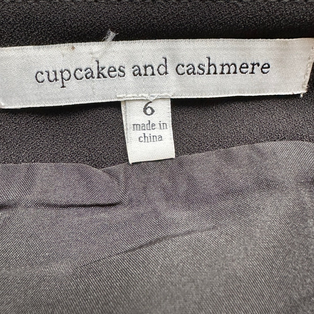 Cupcakes & Cashmere Black Pom-Pom Tiered Ruffle Faux Wrap Mini 6