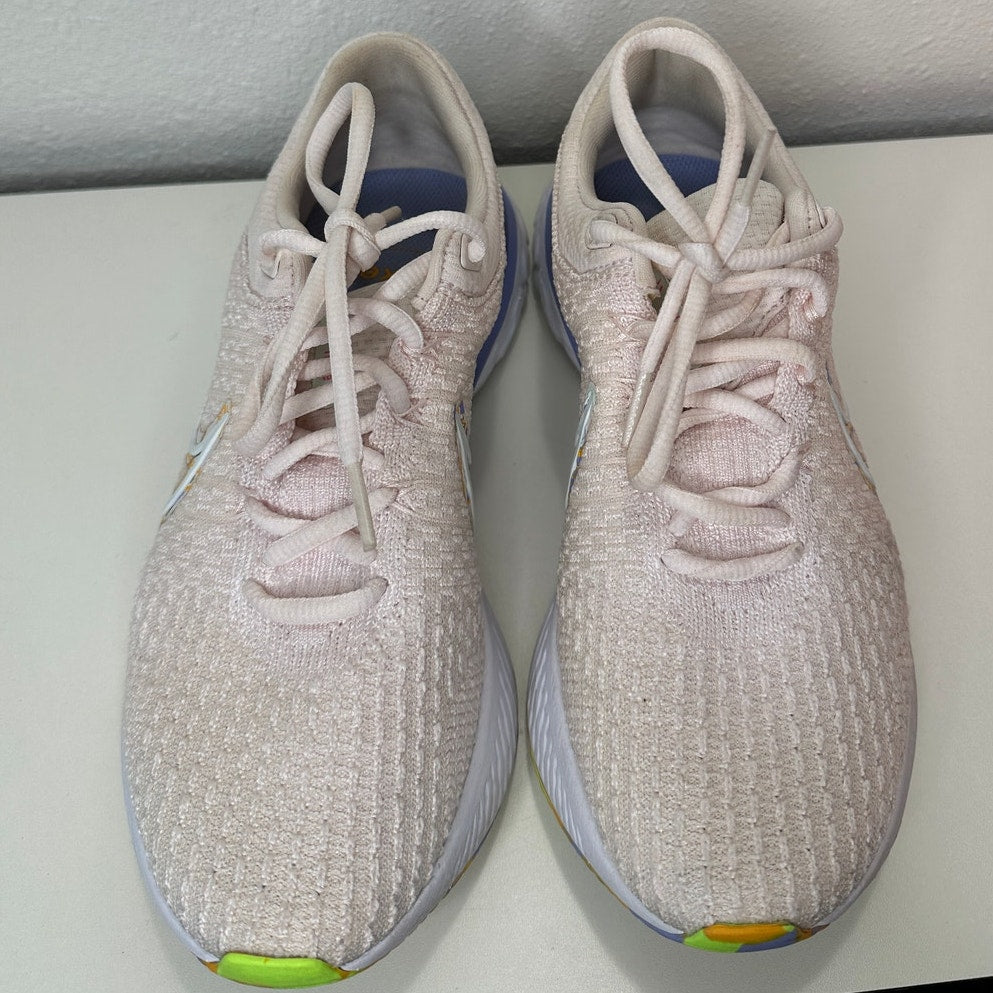 Nike Pale Pink React Infinity Run Flyknit 3 Premium Road Running Shoe 8