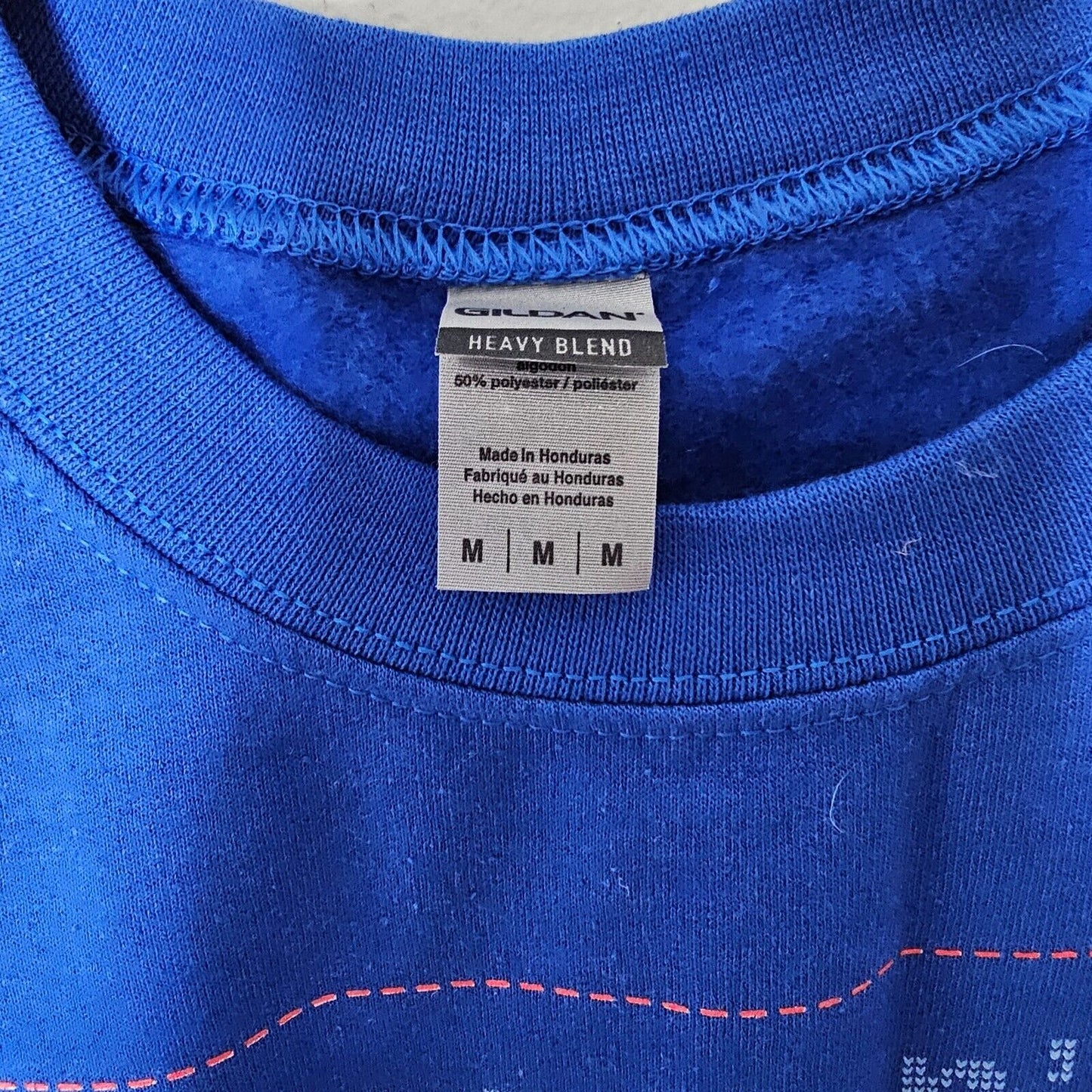 Royal Blue Please Don't Do Coke In The Bathroom Graphic Pullover Sweatshirt Med