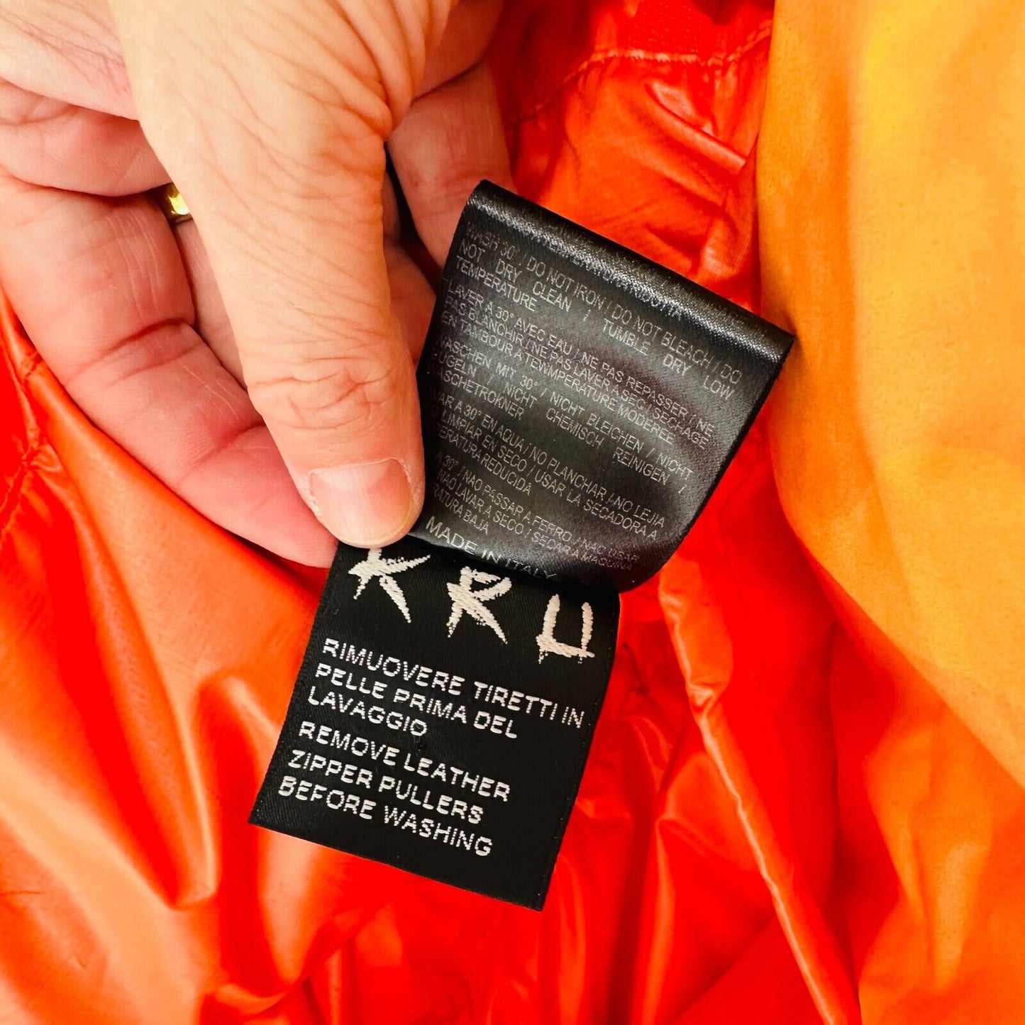 Kru St. Moritz Yellow Pink Orange Camo Front Button Zip Long Sleeve Hood Jacket