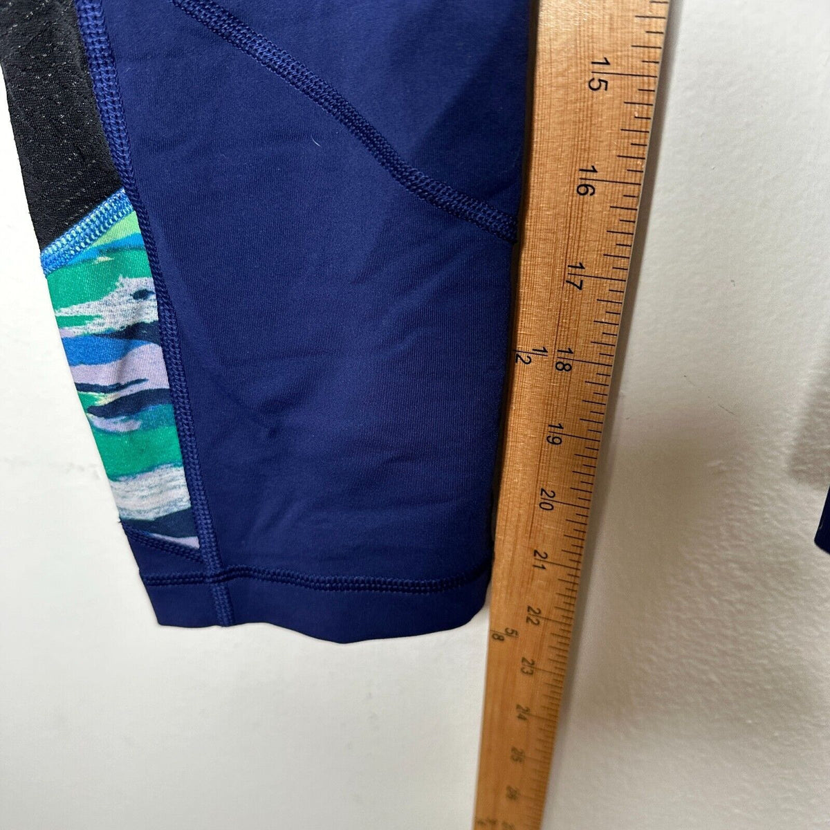 Lululemon Pace Rival Luxtreme Hero Blue Seven Wonders Multi Crop Legging 8
